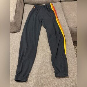 *Brand New* Aviator Nation 5 STRIPE SWEATPANTS - CHARCOAL Size S and M